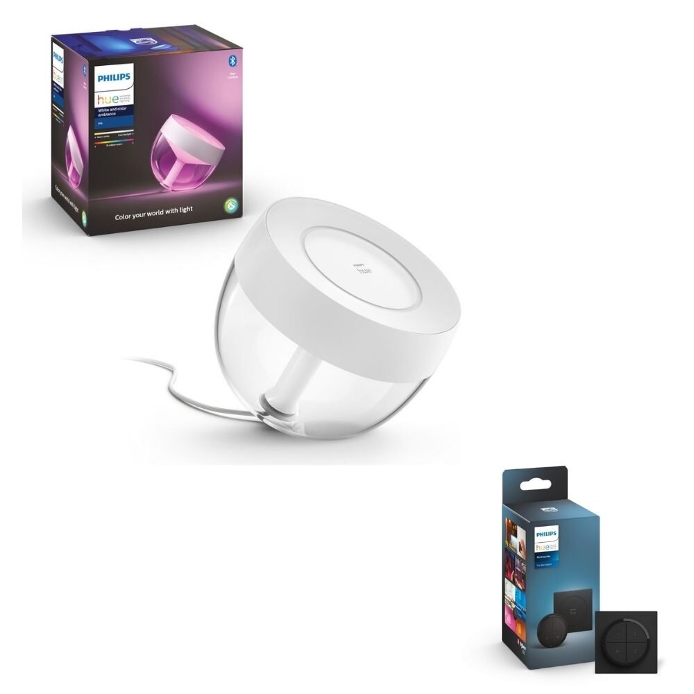 Philips Hue White & Color Ambiance Tischleuchte Iris in Weiß 570lm inkl. Ta günstig online kaufen