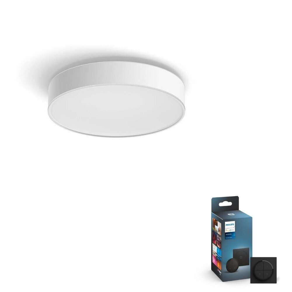 Philips Hue Bluetooth White Ambiance LED Deckenleuchte Enrave in Weiß 19,2W günstig online kaufen