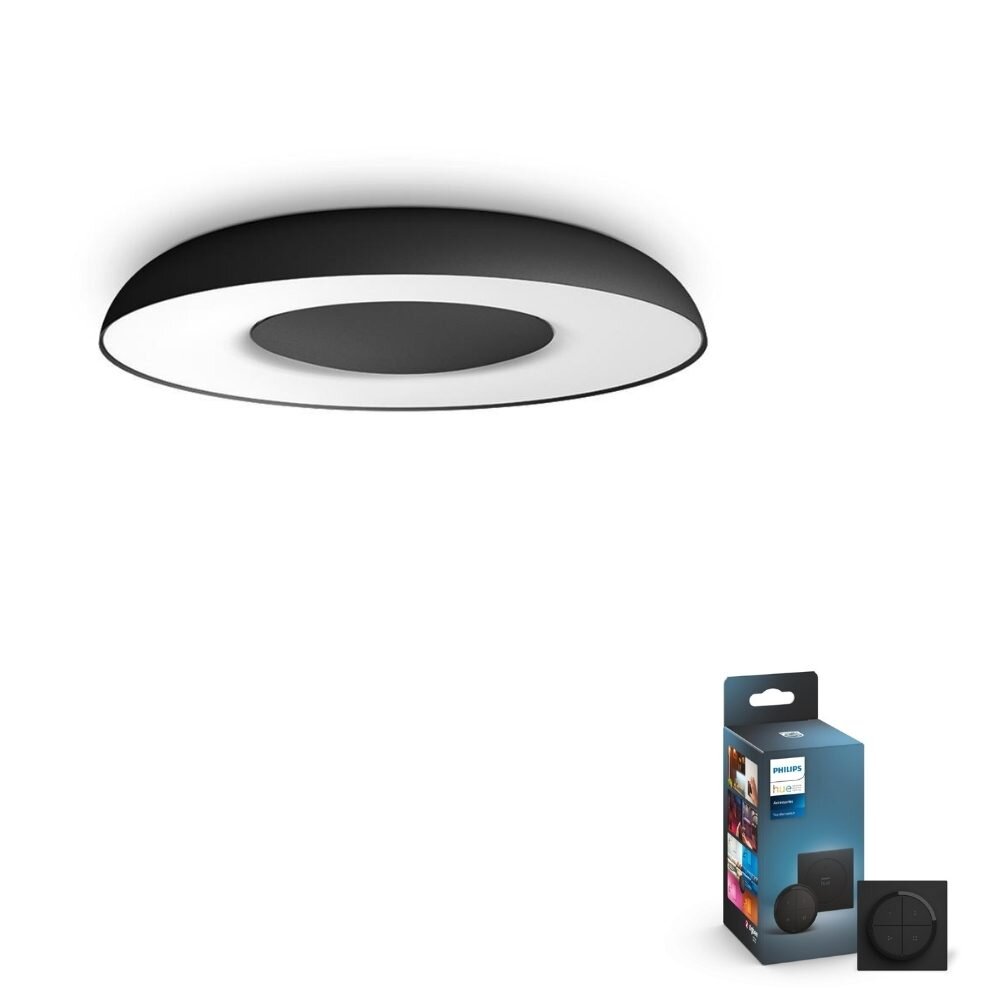 Philips Hue Bluetooth White Ambiance Deckenleuchte Still in Schwarz 22,5W 2 günstig online kaufen