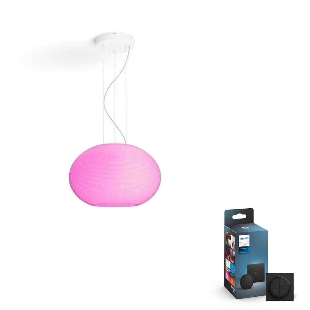 Philips Hue Bluetooth White & Color Ambiance Pendelleuchte Flourish in Weiß günstig online kaufen