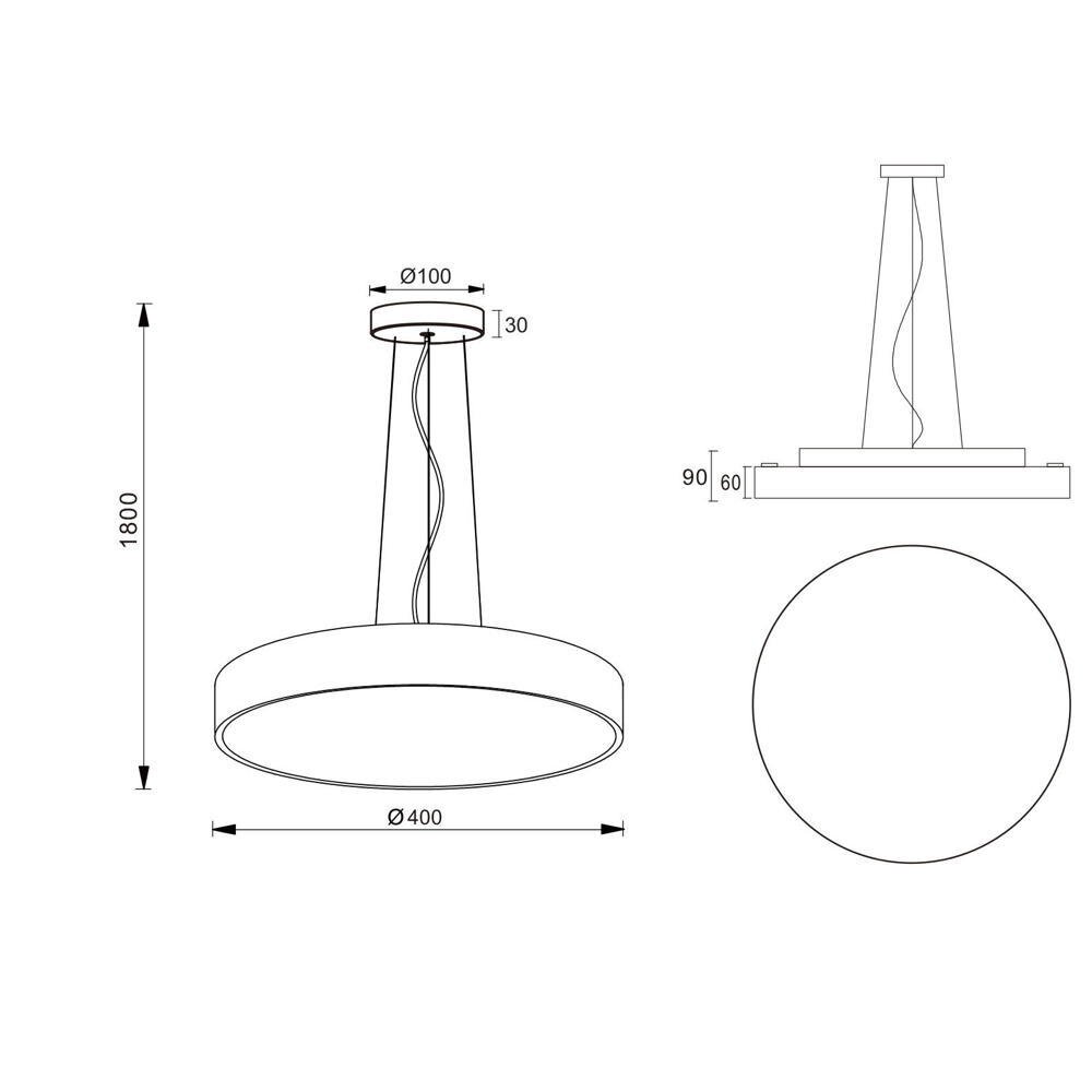 LED Pendelleuchte Menkar 400 in Verkehrsweiß 2x 21,5W 3200lm günstig online kaufen