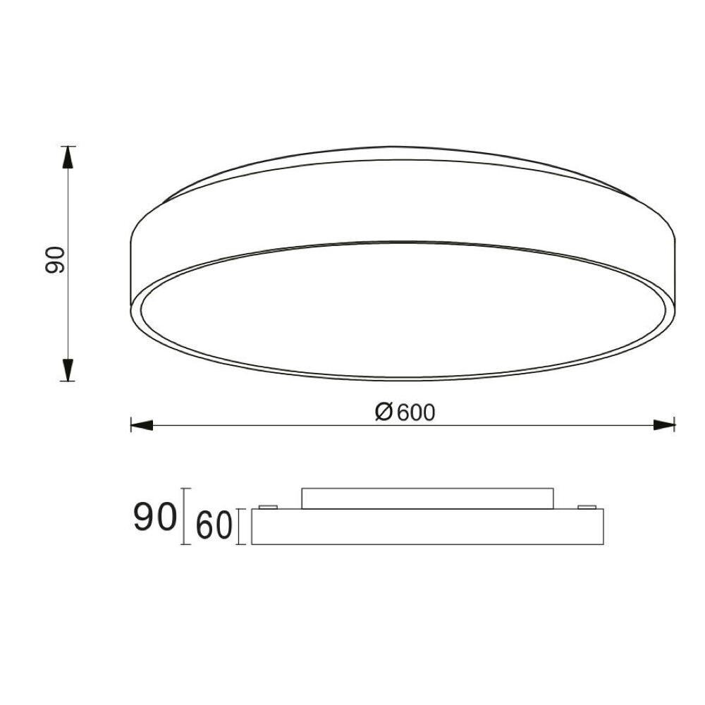 LED Deckenleuchte Menkar 600 in Braun 65W 5100lm günstig online kaufen