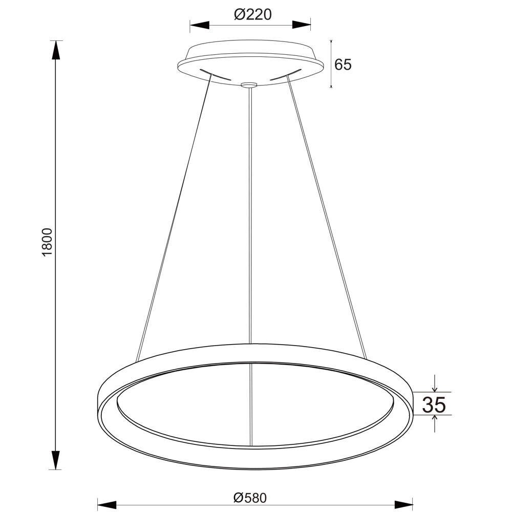 LED Pendelleuchte Merope 600 in Braun 42W 3200lm günstig online kaufen