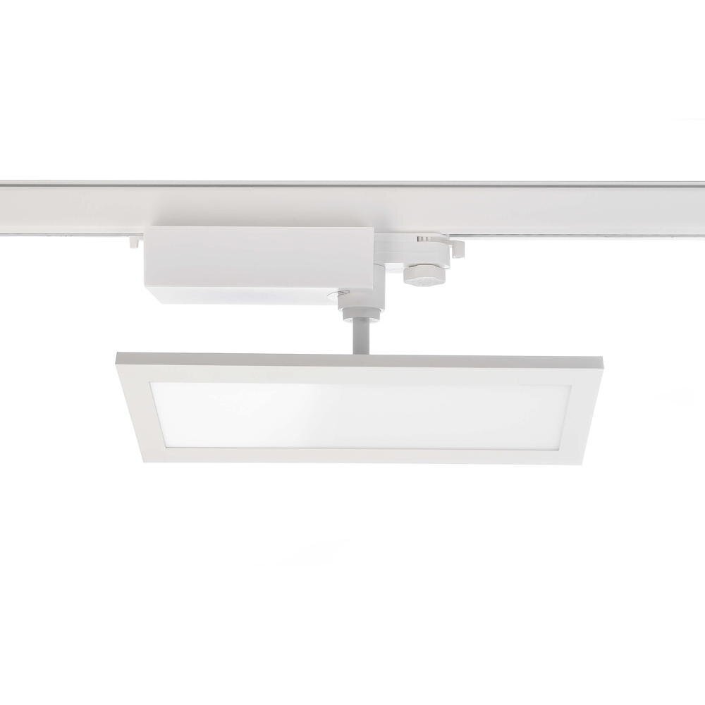 LED 3-Phasen Schiensystem Panel Track Light in Verkehrsweiß 20W 2200lm 4000 günstig online kaufen