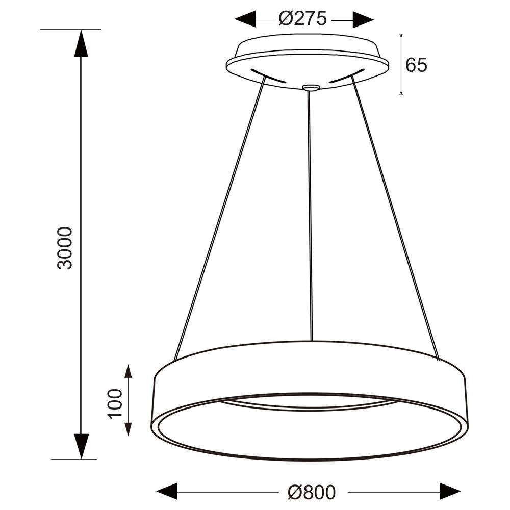 LED Pendelleuchte Sculptoris 800 in Schwarz 60W 4200lm günstig online kaufen