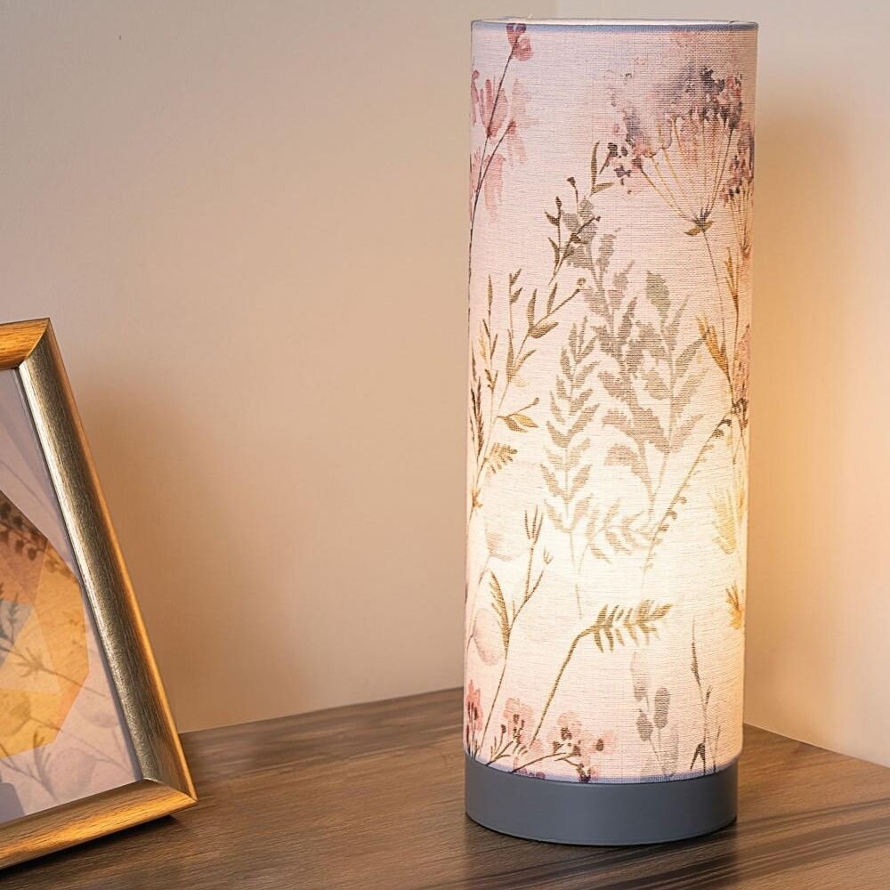 Pauleen Tischleuchte Flowery Romance, Stoffschirm Blumenmuster