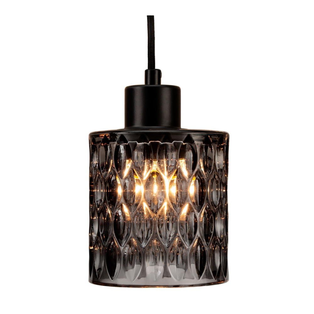 Pauleen Pendelleuchte Gleaming Magic, Rauchglas Schwarz