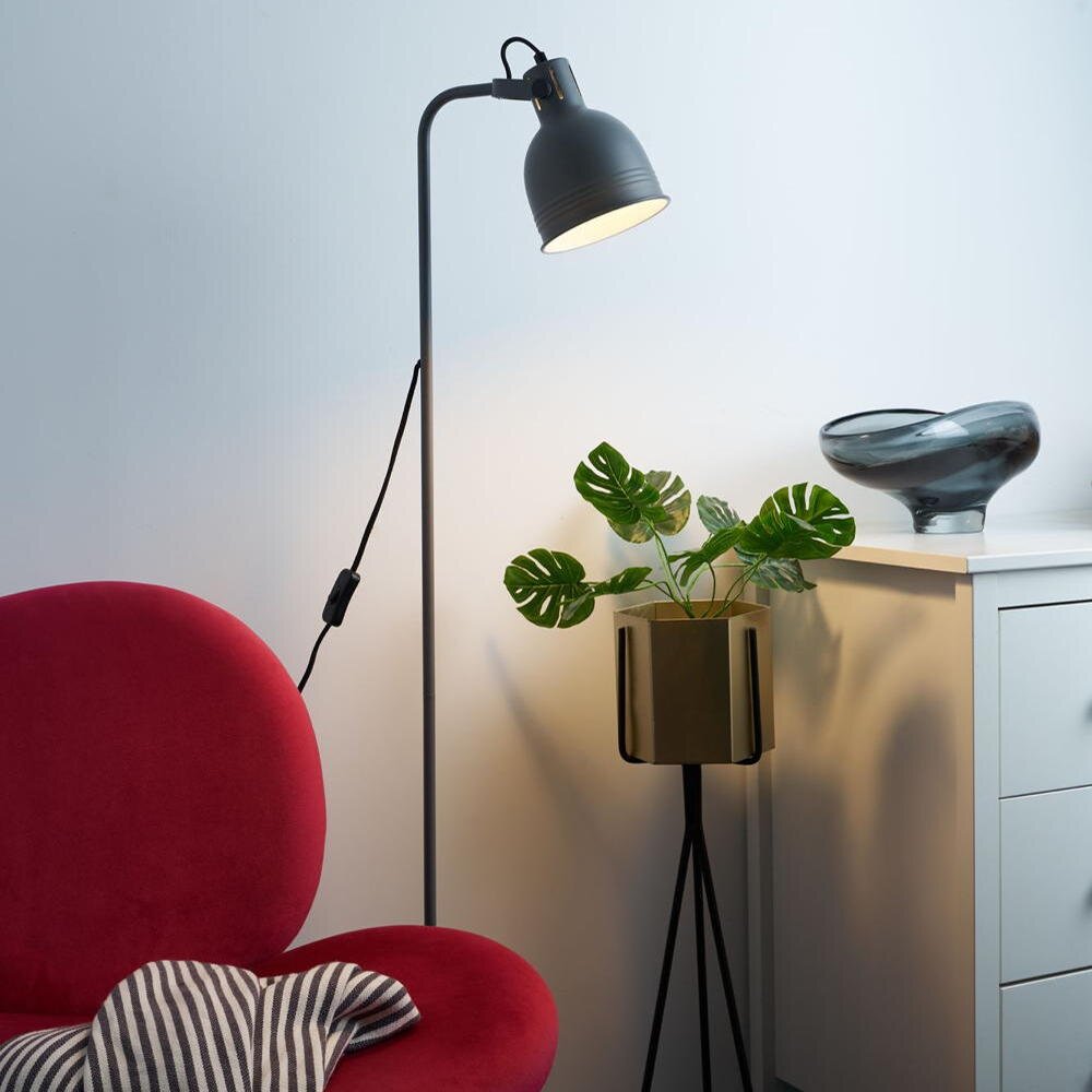 Pauleen Stehlampe Grand Leisure, Grau, Metall