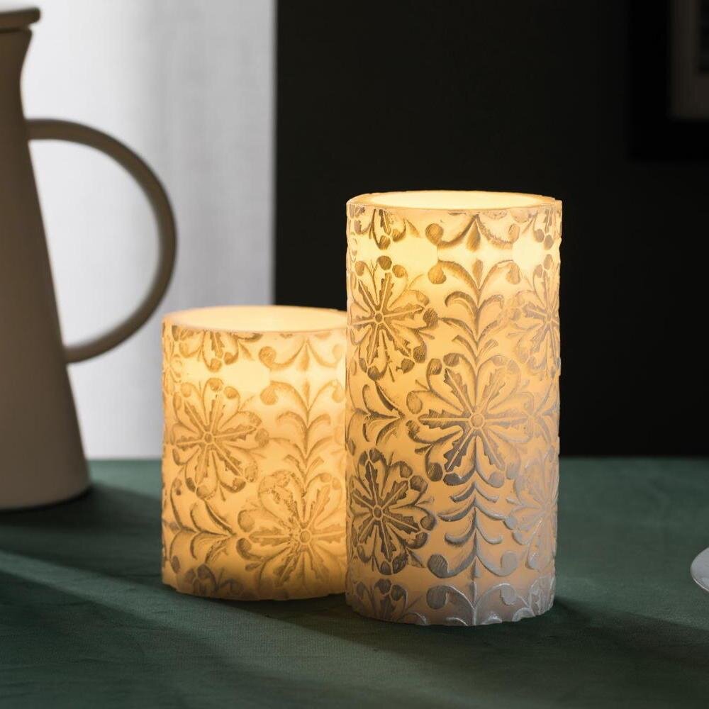 Pauleen LED-Kerze Wachskerze Little Lilac Candle 2er Set (2-tlg)