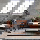 RINGO-Living Zeitungsständer Bone in Cognac aus Leder 380x450x200mm