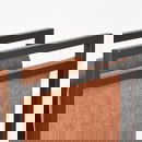RINGO-Living Zeitungsständer Bone in Cognac aus Leder 380x450x200mm