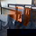 RINGO-Living Zeitungsständer Bone in Cognac aus Leder 380x450x200mm