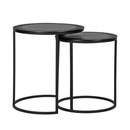 RINGO-Living Couchtisch Mele in Schwarz aus Metall 2er-Set 450x400mm