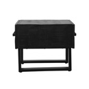 RINGO-Living Couchtisch Keilani mit 2 Schubladen in Schwarz aus Mangoholz 410x500x440mm