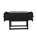 RINGO-Living Couchtisch Keilani mit 2 Schubladen in Schwarz aus Mangoholz 410x500x440mm