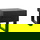 RINGO-Living Couchtisch Keilani mit 2 Schubladen in Schwarz aus Mangoholz 410x500x440mm