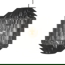 famlights | Pendelleuchte Hjördis in Schwarz aus Jute E27