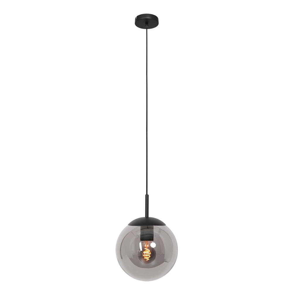 Pendelleuchte Bollique in Schwarz und Schwarz-transparent E27 250mm günstig online kaufen