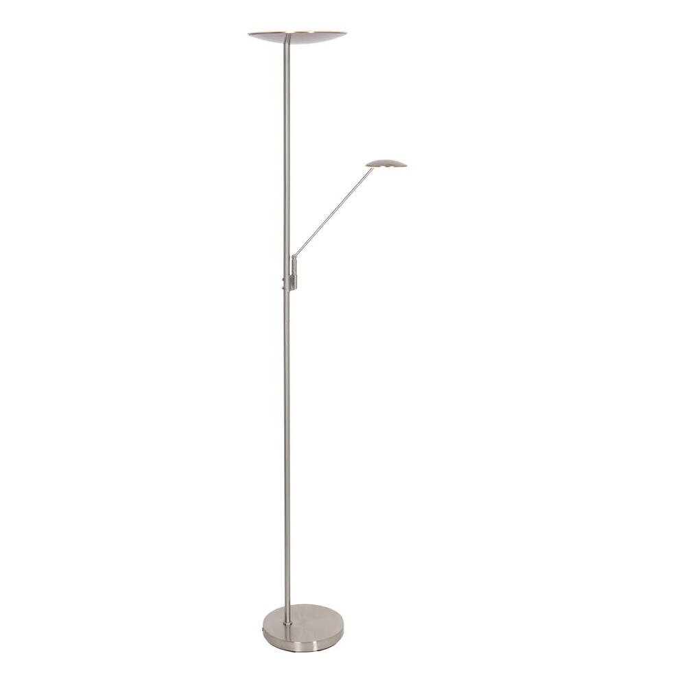 LED Stehleuchte Daphne in Silber 33W 3300lm mit Lesearm