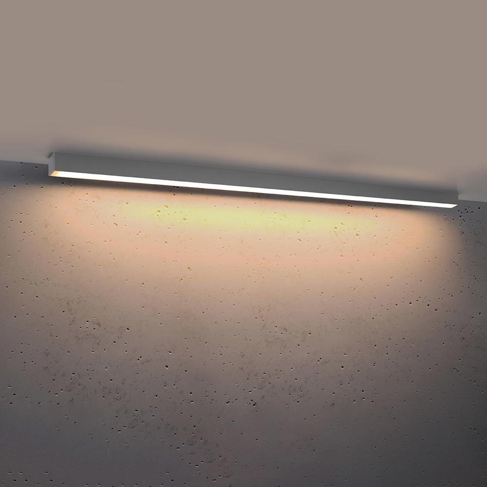 famlights | LED Deckenleuchte Per in Grau 39W 4940lm 3000K