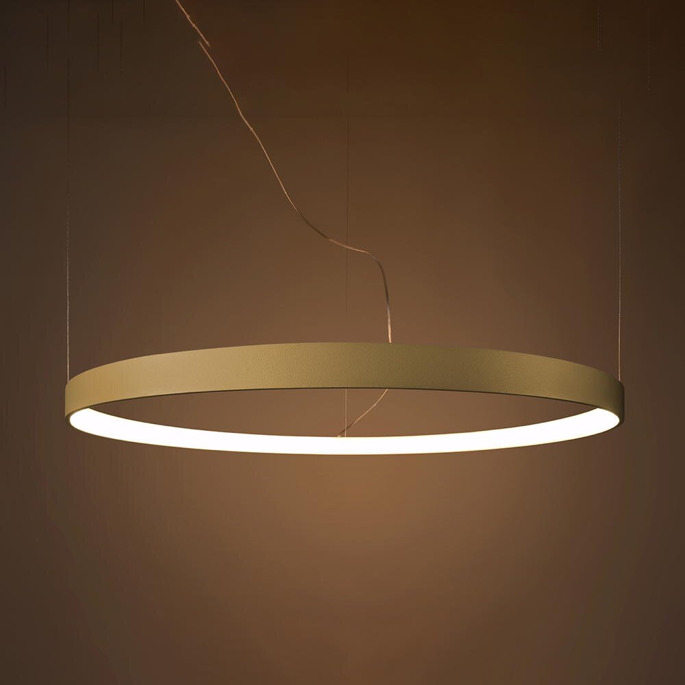 famlights | LED Pendelleuchte Ria in Gold 50W 5520lm 3000K