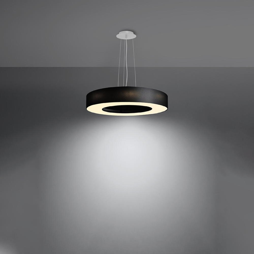 famlights | Pendelleuchte Shania in Schwarz E27 5-flammig 120x500mm