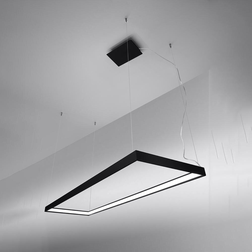 famlights | LED Pendelleuchte Thora in Schwarz 50W 5757lm 300x1000mm 4000K