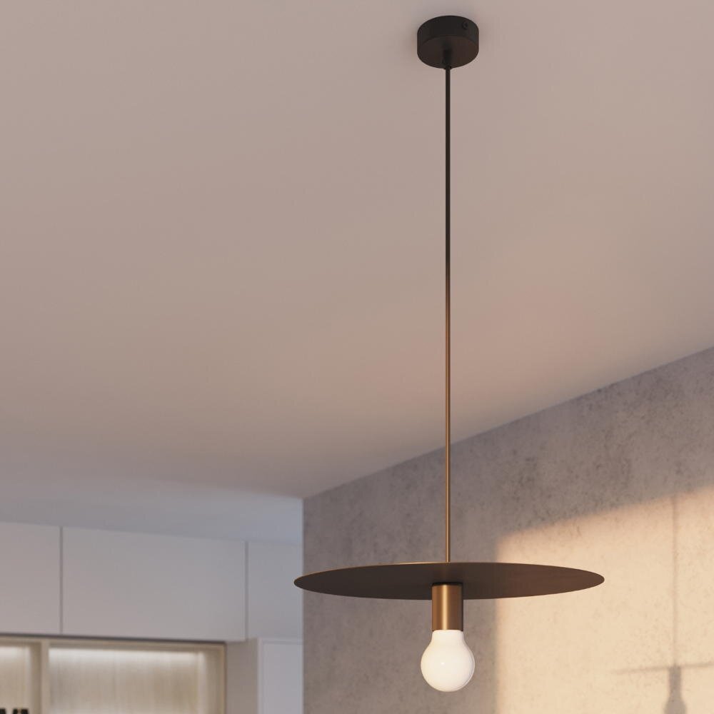 famlights | Pendelleuchte Flavia in Schwarz E27