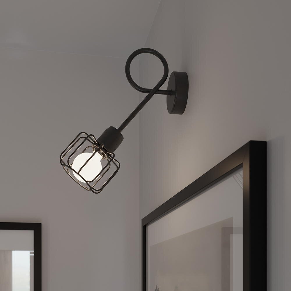 famlights | Wandleuchte Benitio Flex in Schwarz E14