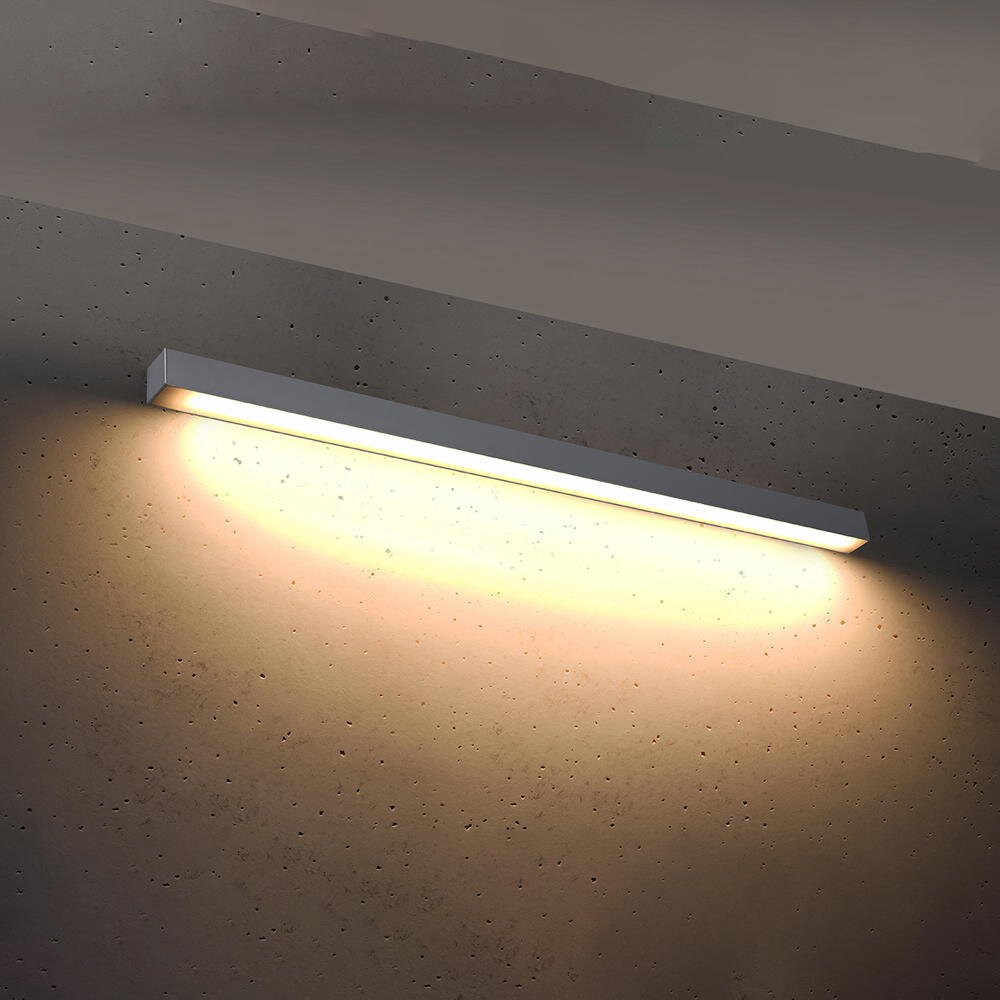 famlights | LED Wandleuchte Per in Grau 31W 3640lm 3000K