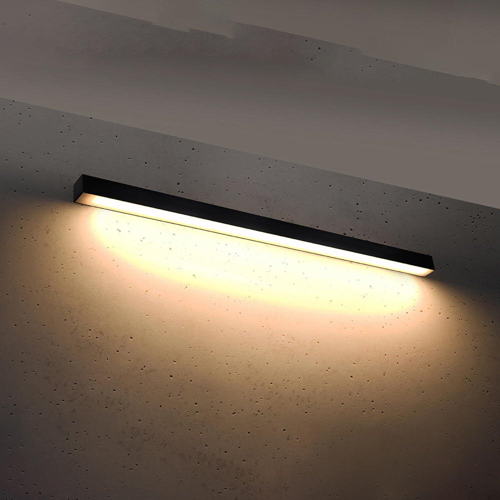 famlights | LED Wandleuchte Per in Schwarz 31W 3640lm 3000K