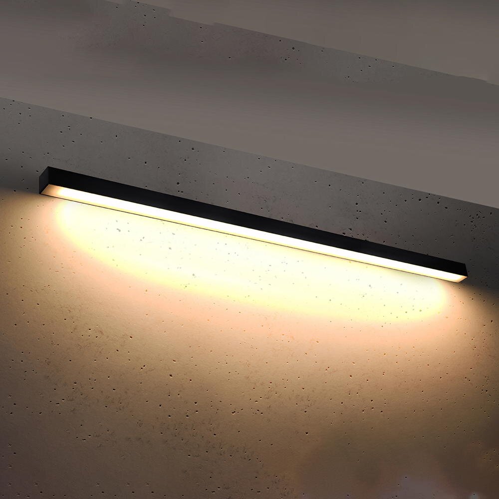 famlights | LED Wandleuchte Per in Schwarz 39W 4940lm 3000K