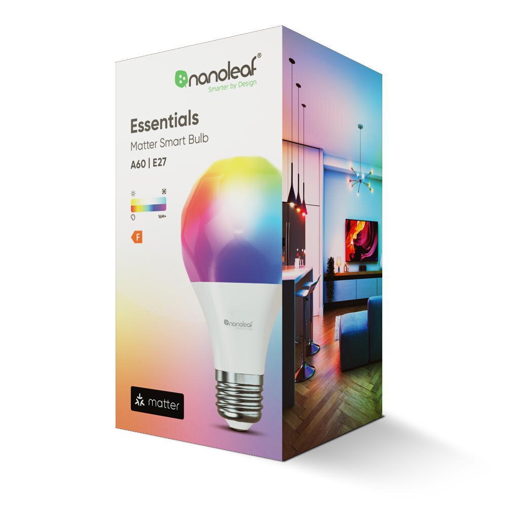 Nanoleaf Essentials Matter Leuchtmittel E27 - Birne A60 RGBW in Weiß 8,5W 1 günstig online kaufen