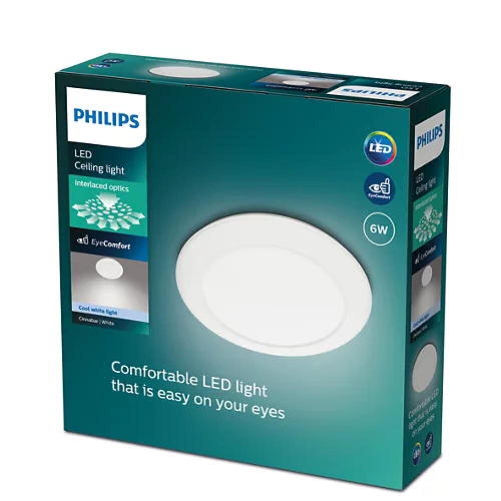 Philips LED Deckenleuchte Cinnabar in Weiß 6W 640lm günstig online kaufen