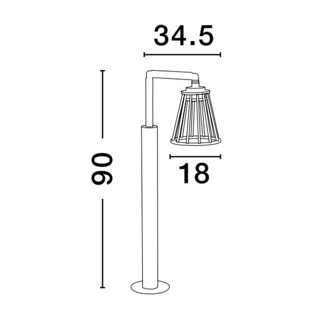 LED Wegeleuchte Carina in Schwarz 6W 279lm IP65 günstig online kaufen