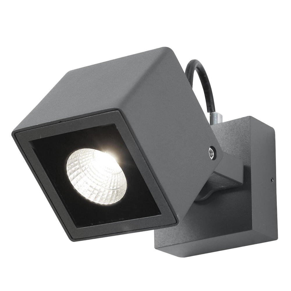 LED Wandleuchte Focus in Dunkelgrau 6W 420lm IP54