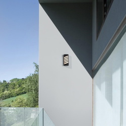 LED Wandleuchte Lupo in Schwarz 10W 380lm IP65