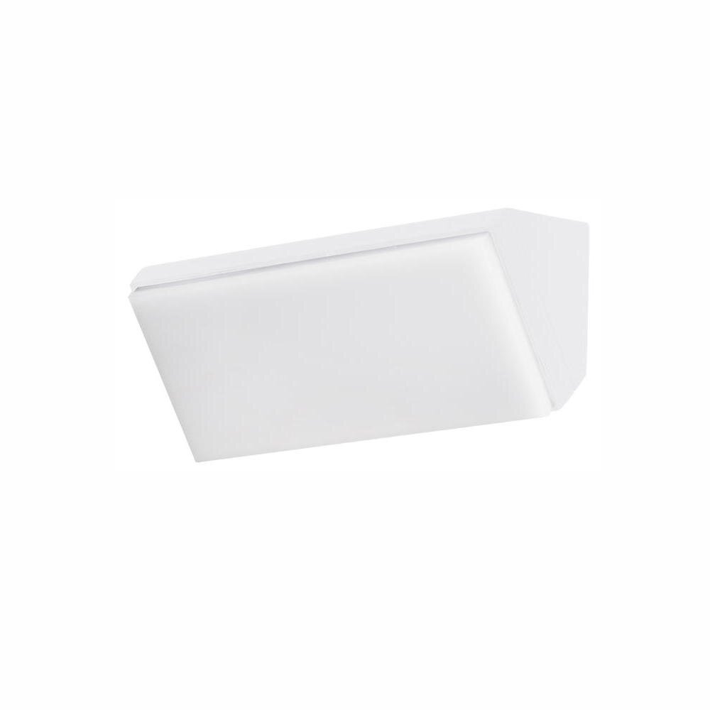 LED Wandleuchte Keen in Weiß 12W 1080lm IP65 180x90mm