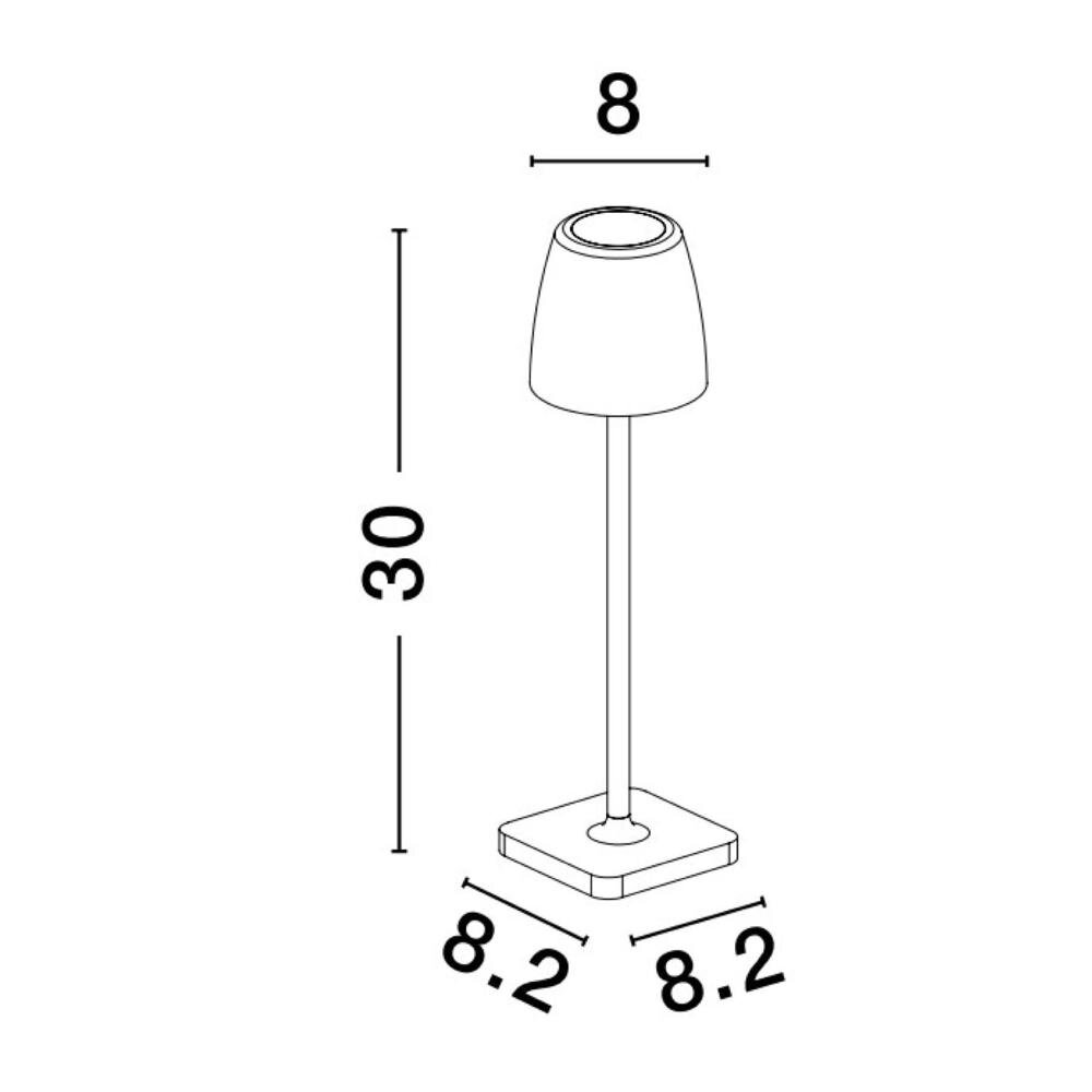 LED Akku Tischleuchte Colt in Oliv 2W 207lm IP54 300mm günstig online kaufen