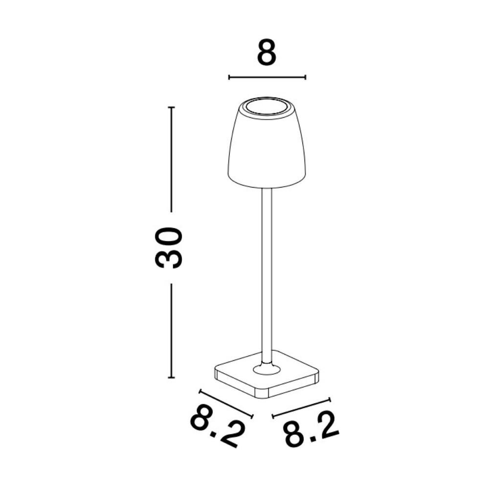 LED Akku Tischleuchte Colt in Weiß-matt 2W 207lm IP54 günstig online kaufen