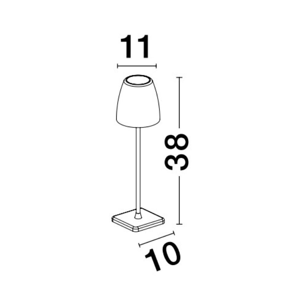 LED Akku Tischleuchte Colt in Oliv 2W 207lm IP54 380mm günstig online kaufen