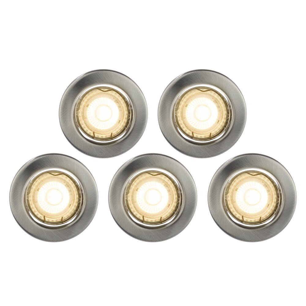 LED Einbaustrahler Canis in Nickel-gebürstet 5x 4,7W 1725lm GU10 5-flammig günstig online kaufen