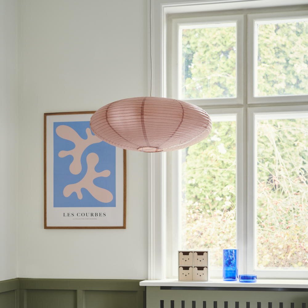 Lampenschirm Villo 60 aus Papier Ø 60 cm, Höhe 25cm, rosé günstig online kaufen