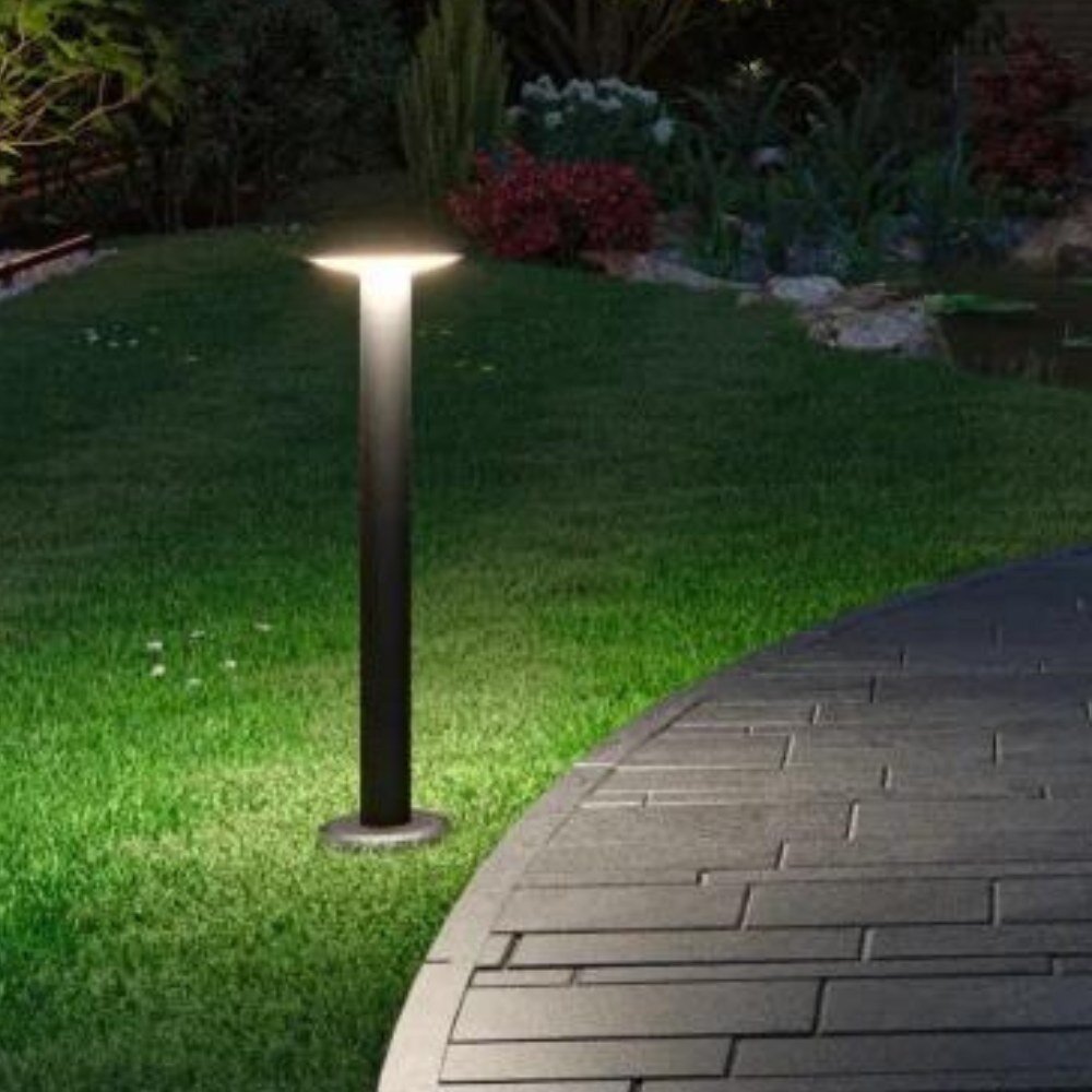 Paulmann Plate Pollerleuchte, Wegeleuchte, Wegleuchte Terrasse Garage & Carport Garten LED IP44 modern Anthrazit Metall Kunststoff 1-flammig