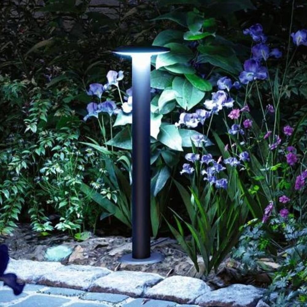 Paulmann Plate Pollerleuchte, Wegeleuchte, Wegleuchte Terrasse Garage & Carport Garten LED IP44 modern Anthrazit Metall Kunststoff 1-flammig