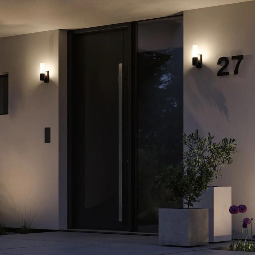 Wandleuchte Tralia in Anthrazit E27 IP44 günstig online kaufen