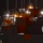 famlights | Pendelleuchte Orlando in Altsilber und Rauchglas E27 7-flammig