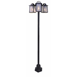 Mastleuchte Kelsey in Schwarz-matt E27 3-flammig IP44...