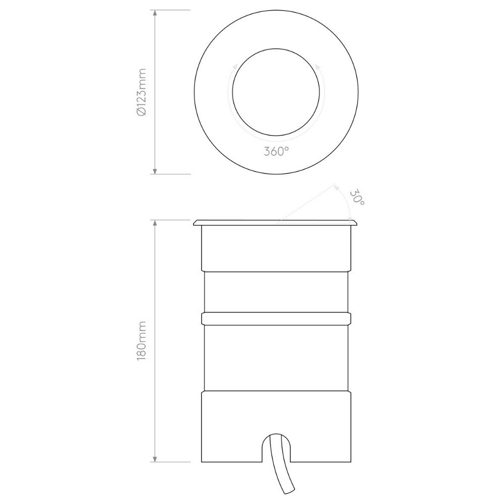 LED Bodeneinbaustrahler Cromarty in Edelstahl-gebürstet 15,2W 1115lm IP67 günstig online kaufen