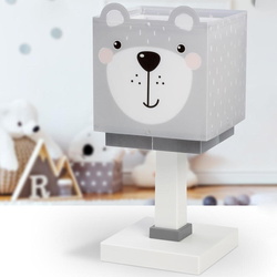 Tischleuchte Little Teddy in Grau und Weiß E14